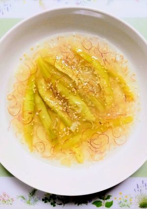 夏バテ暑い日の夕飯簡単レンジナスと茗荷冷製スープ-レシピのメイン写真