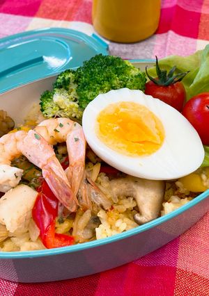 シーフードパエリア弁当-レシピのメイン写真