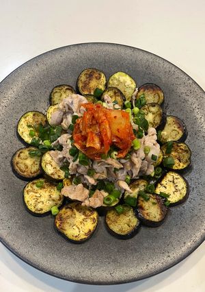 豚肉となすのラー油ポン酢ソース-レシピのメイン写真
