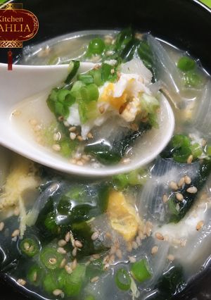 【再生スープ】🐣飲んだ後のワカメ卵汁！夜食にも🌙-レシピのメイン写真