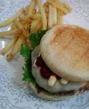 イングリッシュマフィンのハンバーガー