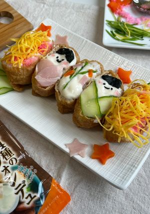 七夕チーズフォンデュ稲荷寿司🎋-レシピのメイン写真