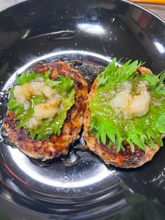 ハンバーグをサッパリ大葉おろしポン酢!-レシピのメイン写真