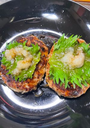 ハンバーグをサッパリ大葉おろしポン酢！-レシピのメイン写真