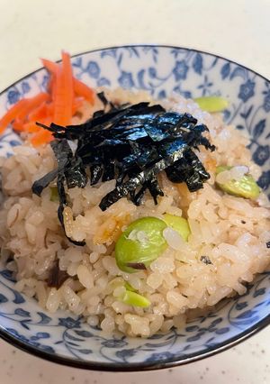鯖と枝豆の炊き込みご飯♡-レシピのメイン写真