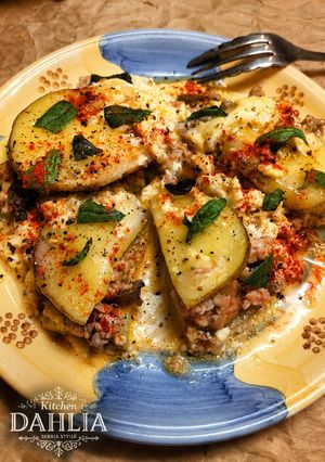 お肉とポテトの重ね焼き♡ムサカ🇷🇸セルビア-レシピのメイン写真
