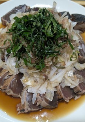 薬味たっぷり！カツオのたたき-レシピのメイン写真