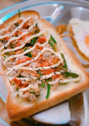 簡単🤎わらびとツナの明太子マヨトースト-レシピのメイン写真