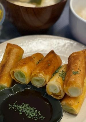 白ネギの春巻き-レシピのメイン写真
