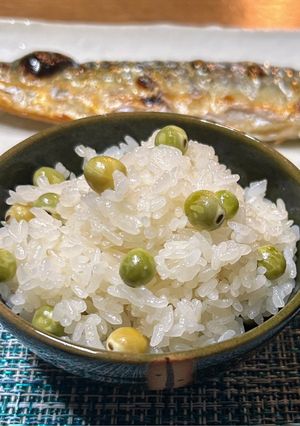 うすいえんどうの豆ご飯②もち米入り 減塩-レシピのメイン写真