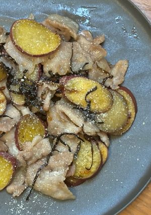 豚バラ＋さつまいも×塩昆布＋みりん-レシピのメイン写真