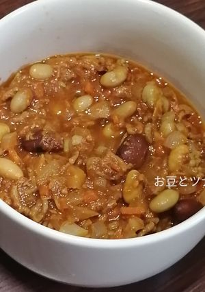 レンジで作る、ツナと豆のキーマカレー-レシピのメイン写真