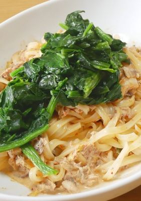 鯖缶キムマヨうどん-レシピのメイン写真