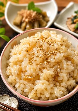 鶏皮の炊き込みご飯-レシピのメイン写真