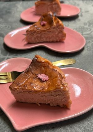 桜餡のバスクチーズケーキ-レシピのメイン写真