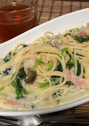【牛乳でクリームパスタ】ホットクック調理-レシピのメイン写真