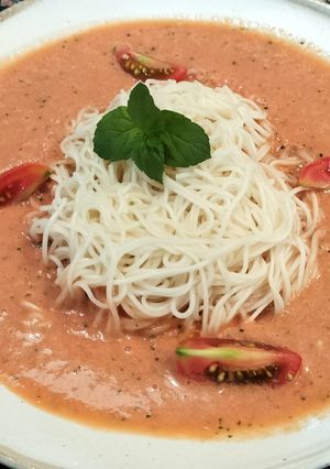 ありかも★濃厚トマトソースで食べるそうめん-レシピのメイン写真
