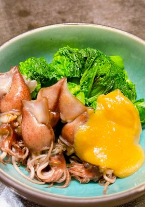 菜の花とホタルイカの酢味噌和え-レシピのメイン写真