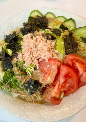 材料4つ混ぜるだけ⭐︎絶品サラダうどんつゆ-レシピのメイン写真