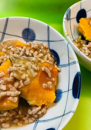 ＊かぼちゃのひき肉あんかけ＊-レシピのメイン写真