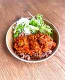 大豆ミートのトマトキーマカレー