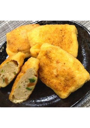 納豆鶏つくねの焼きいなり★動画あり★-レシピのメイン写真