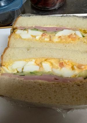 茹で卵とハムのボリュームサンド-レシピのメイン写真
