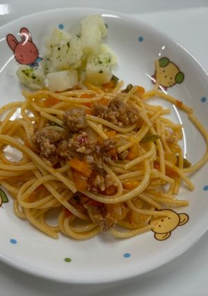 ミートソーススパゲティ-レシピのメイン写真