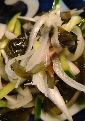 らっきょうの残り汁で作るワカメの酢の物-レシピのメイン写真