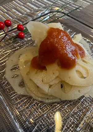 レンコンピクルスのトマト甘糀かけ-レシピのメイン写真