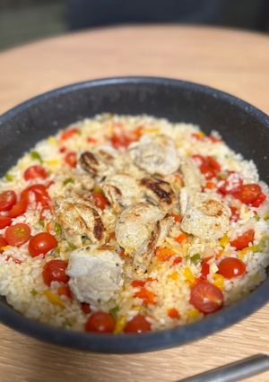 鶏もも肉のトマトピーマンパエリア-レシピのメイン写真