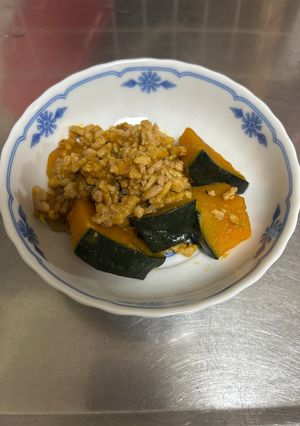 かぼちゃと鶏そぼろ炒め-レシピのメイン写真