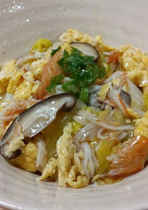 白菜とほぼカニのあんかけ丼-レシピのメイン写真