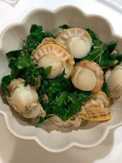 帆立とモロヘイヤの和え物-レシピのメイン写真