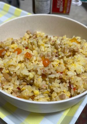 【離乳食後期】中華風 納豆チャーハン-レシピのメイン写真