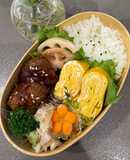 市販の素でラクうま♪ミニハンバーグ弁当