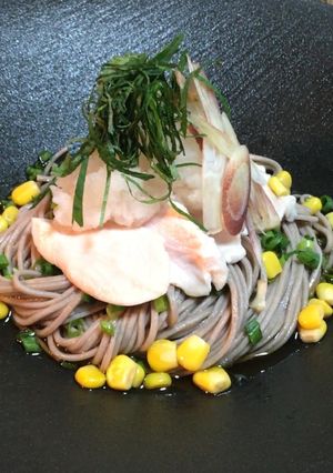 ダイエット夏麺･サラダチキンのおろし蕎麦-レシピのメイン写真
