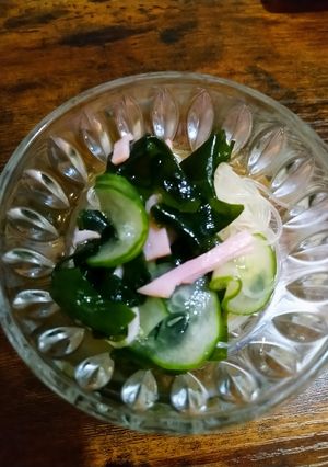 春雨とワカメとキュウリの和え物-レシピのメイン写真