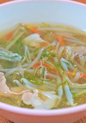 【学校給食】もやしのとろーりスープ-レシピのメイン写真