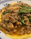 ご飯が進む！とろたま納豆挽肉あんかけ