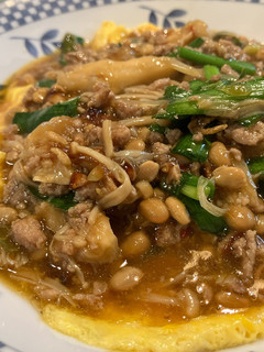 ご飯が進む!とろたま納豆挽肉あんかけ-レシピのメイン写真