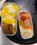 レンジ簡単オイきな粉梅味オムライス弁当