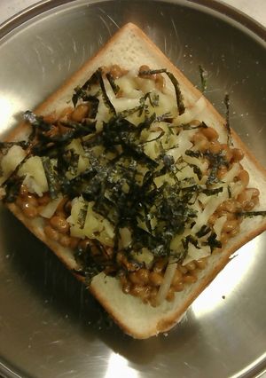 材料少なめ！納豆トースト-レシピのメイン写真