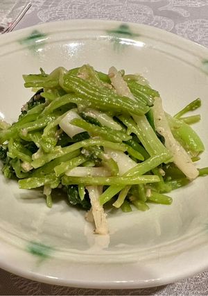 根ミツバの玄米甘酒とスリ胡麻の和え物-レシピのメイン写真
