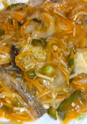 鱈の野菜たっぷり甘酢あんかけ-レシピのメイン写真
