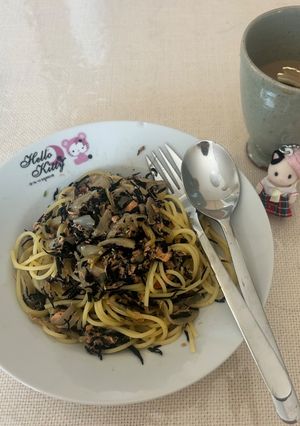 鮭とひじきの柚子胡椒パスタ-レシピのメイン写真