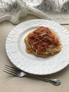 ミートソーススパゲティ-レシピのメイン写真