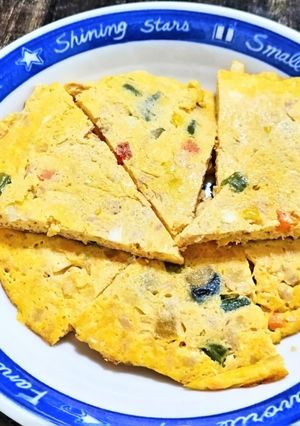 野菜ツナマヨオムレツ-レシピのメイン写真