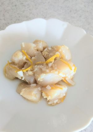 生ホタテの　ゆず風味ユッケ-レシピのメイン写真