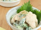 鶏むね肉とオクラのコク旨明太マヨ和え